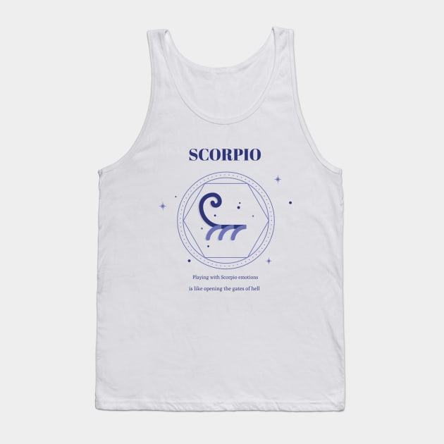 Scorpio zodiac sign Tank Top by Midoart